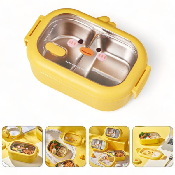 Keep a Good Mood Stainless Steel Lunch Box - Assorted Colour - No. 6261 - Image 3