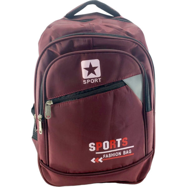 Sports Fashion School Bag - Maroon - Class - 1 - 4( IMPORTED )