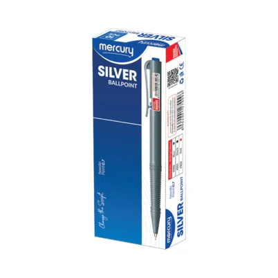 Mercury Silver Ballpoint Pen pack of