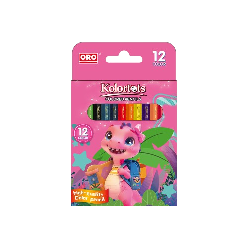 KOLORTOTS Half Size Pack of 12 Color Pencils